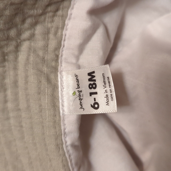 Infant Beige Bucket Hat with Strap - Picture 2 of 3